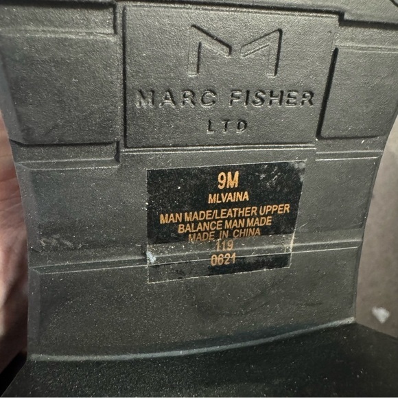 Marc Fisher Mlvaina Combat Puffer Black Lace Up Block Heel Boot Goth Punk Grunge - Picture 3 of 9